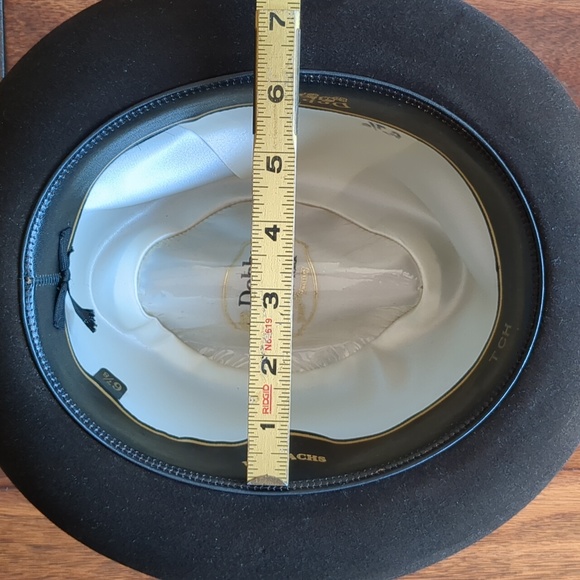 MEN'S VINTAGE DOBBS FELT BROWN FEDORA SIZE 6 7/8 - Picture 13 of 16